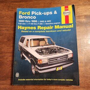 Haynes Repair Manual 36058 Ford Pick-ups & Bronco 1980-1996 F100 F150 F250 F350